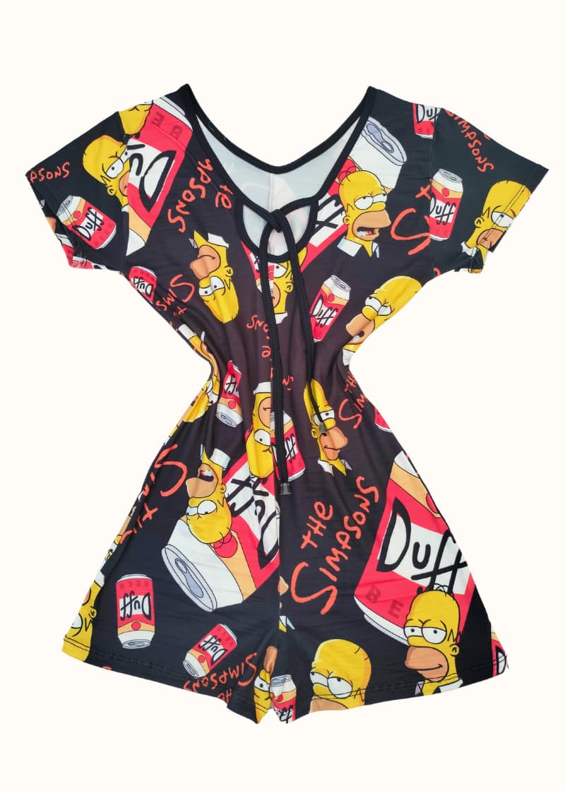 Pijama los Simpson Homero negra mujer