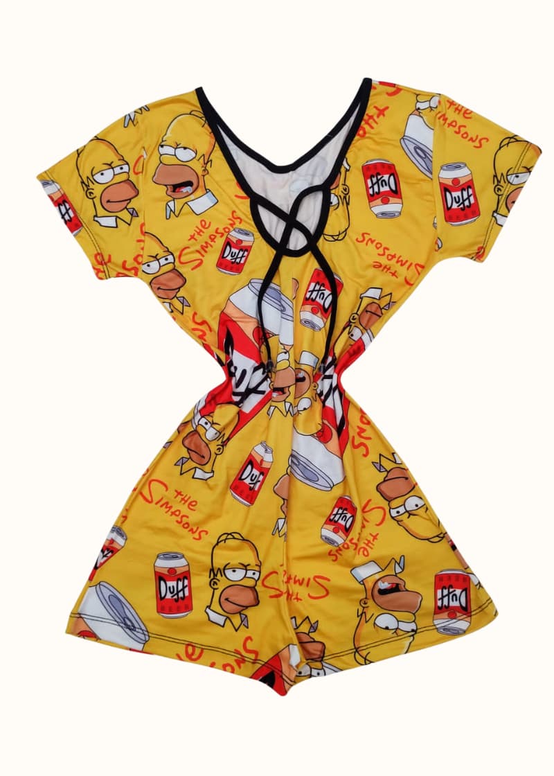 Pijama los Simpson Homero amarilla mujer