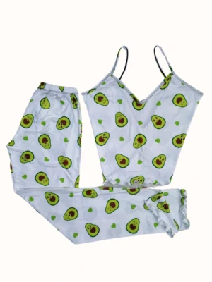 Pijama pantalón y Blusa de Aguacate