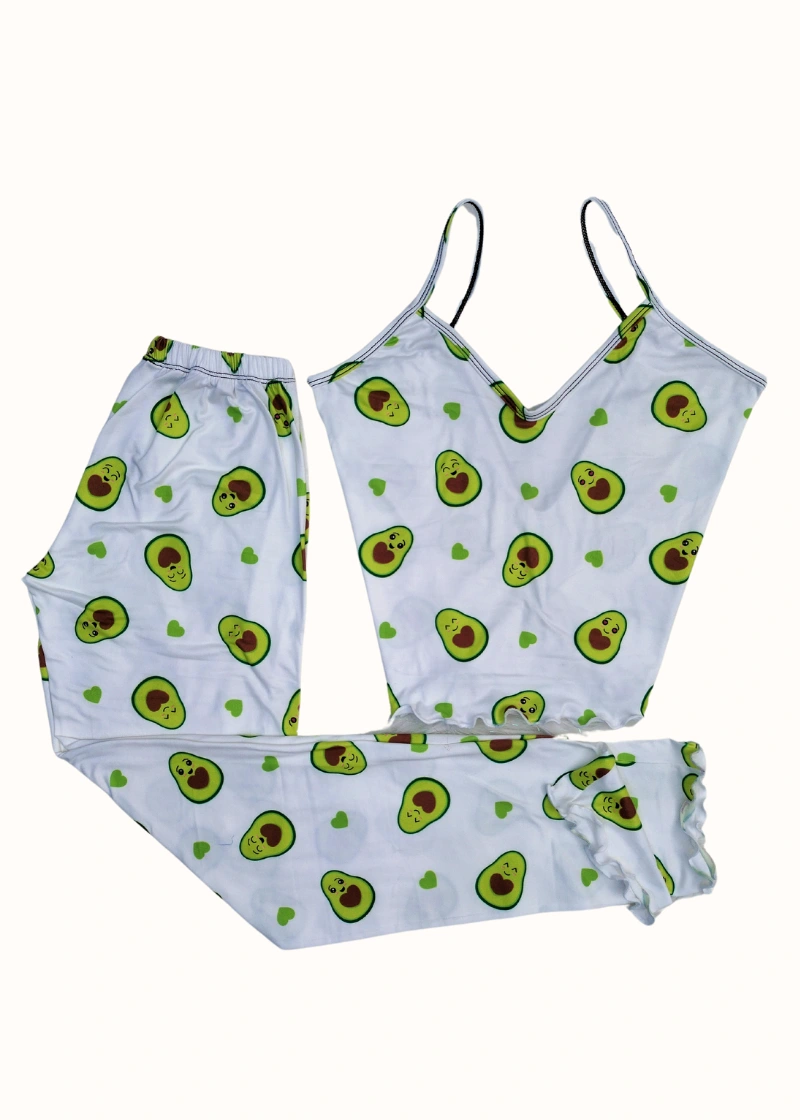 Pijama pantalón y Blusa de Aguacate